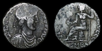 Roman Empire - Excessively Rare Maximus of Spain - Barcelona Siliqua