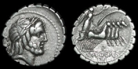 Roman Republic - Q. Antonius Balbus - Serrate Denarius