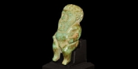 Stained Bone Bes Figurine
