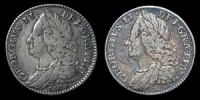 George II - Sixpences(2) - 1746, 1757