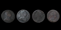 George III - Contemporary Forgery Halfpennies(4) - 1771, 1772, 1774, 1775