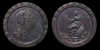 George III - Cartwheel Twopence - 1797 - Mis-Strike