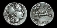 Roman Republic - L. Rutilius Flaccus - Denarius