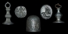English 17th Century - Two Silver Pendant Seals and Thimble