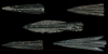 Roman/Greek - Five Bronze Arrowheads