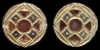 Silver-Gilt Disc Brooch Pair