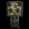 Merovingian-Frankish - Silver Gilt Square-Headed Brooch with Garnets
