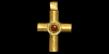 Gold Cabochon Cross