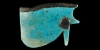 Faience Large Brilliant Blue Eye of Horus Bead