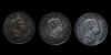 George III - Halfcrowns(2) and Contemporary Brass Forgery - 1819