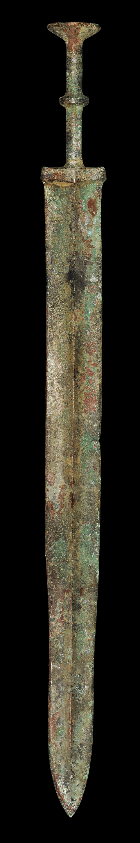 Chinese Bronze Sword with Discoid Pommel