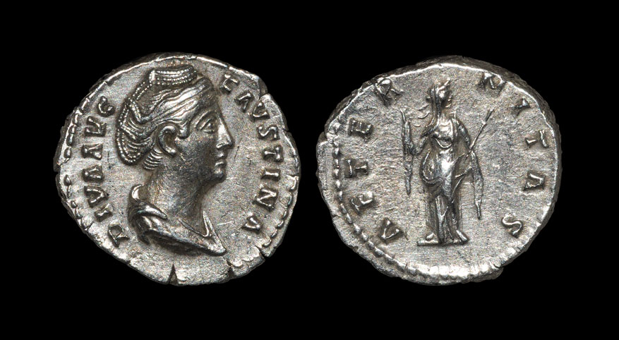 Ancient Roman Imperial Coins - Faustina I - Aeternitas Denarius