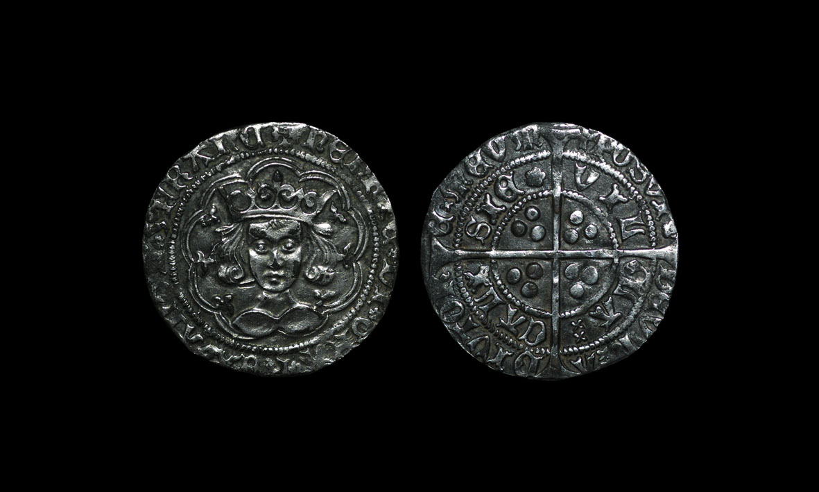 English Medieval - Henry VI - Rosette Mascle - Groat - Calais