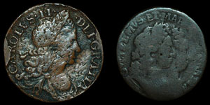 Ireland - Charles II and William and Mary - Halfpennies - 1680, 1693