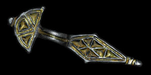 Early Medieval - Frankish - Silver-Gilt Bow Brooch