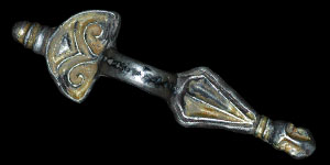 Early Medieval - Frankish - Silver-Gilt Bow Brooch