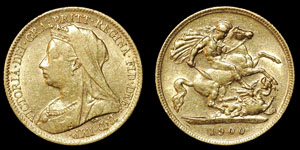 Victoria - Gold Half Sovereign - 1900