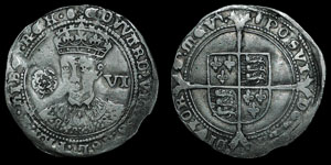 Edward VI - Fine Sixpence - Tun