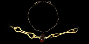 Roman - Gold and Garnet Bead Necklace