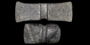 Prehistoric - North America - Stone Double-Bitted Axe and Axe Hammer