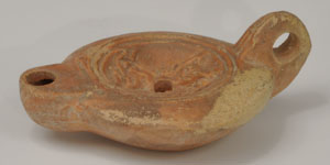 Roman - Oil Lamp - Cupid Playing with Hercules