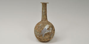 Roman - Bulbous Green Glass Bottle