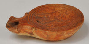 Roman - Oil Lamp - Gladiatorial Combat
