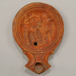 Roman - Oil Lamp - Gladiatorial Combat