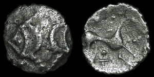 British Celtic - Iceni - Anted - Silver Half Unit