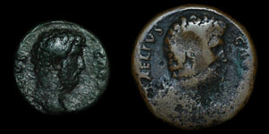 Roman Empire - Aelius - AE Sestertius and As