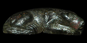 Roman - Bronze Sleeping Dog Figurine
