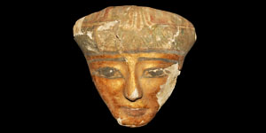 Gilded Wooden Female Sarcophagus Mask