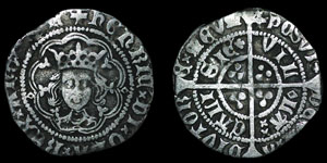English Medieval - Henry VI - Rosette Mascle Issue - Halfgroat - Calais