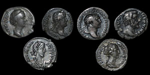 Roman Empire - Five Denarii and One Siliqua