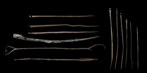 Roman - Nine Bronze Needles and Three Implements