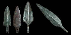 Bronze Age - Luristan - Four Bronze Arrowheads