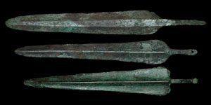 Bronze Age - Luristan - Three Bronze Spearheads