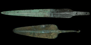 Bronze Age - Luristan - Two Bronze Spearheads