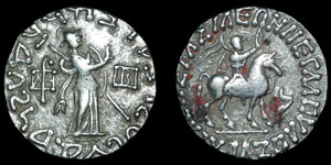 Indo-Scythian - Azes I - Tetradrachm