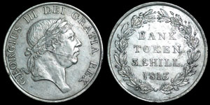 British Milled - George III - 3 Shilling Bank Token
