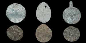 English Medieval - Six Lead 13th Century Seal Matrices