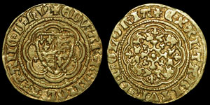 English Medieval - Edward III - Pre Treaty - Quarter Noble