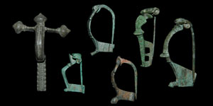 Roman - Six Bow Brooches with pins
