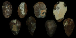 European Palaeolithic - Eight Small Flint Axes/Choppers