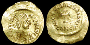 Byzantine - Maurice Tiberius - Tremissis