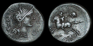 Roman Republic - M. Sergius Silus - Denarius