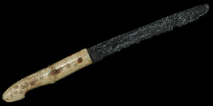 English Medieval - Iron Knife with Bone Handle