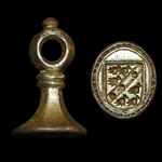 Medieval - Silver Gilt Armorial Seal Matrix - Sir Richard Wortley