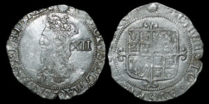 English Stuart - Charles I - Shilling - Tower Under Parliament