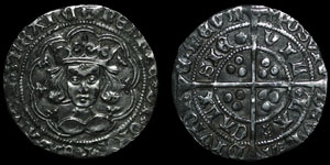 English Medieval - Henry VI - Rosette Mascle - Groat - Calais